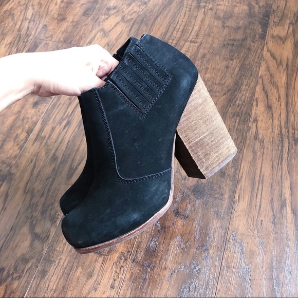 Jeffrey Campbell • Yorktown ankle bootie black washed leather chunky platform - Picture 8 of 12